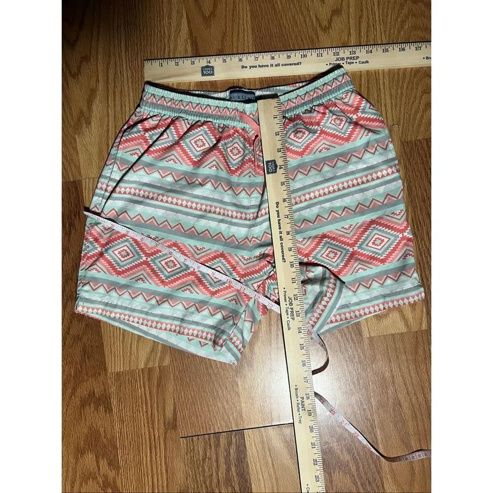 Burlebo Mens Aztec Swim Trunks Shorts Small